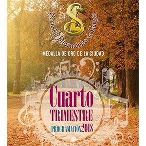 Programación Cuarto Trimestre de la Sociedad Filarmónica de Burgos