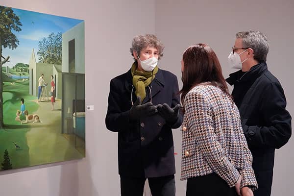 Inauguración de la exposición “El paseante” del pintor Emilio González Sainz, en la sala Pedro Torrecilla de Fundación Cajacírculo